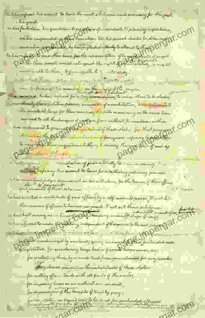 A Close Up Of The Handwritten Declaration Of Independence, Detailing The Grievances Of The American Colonists Against The British Crown. Relics Of The Revolution (Illustrated): The Story Of The Discovery Of The Buried Remains Of Military Life In Forts And Camps On Manhattan Island