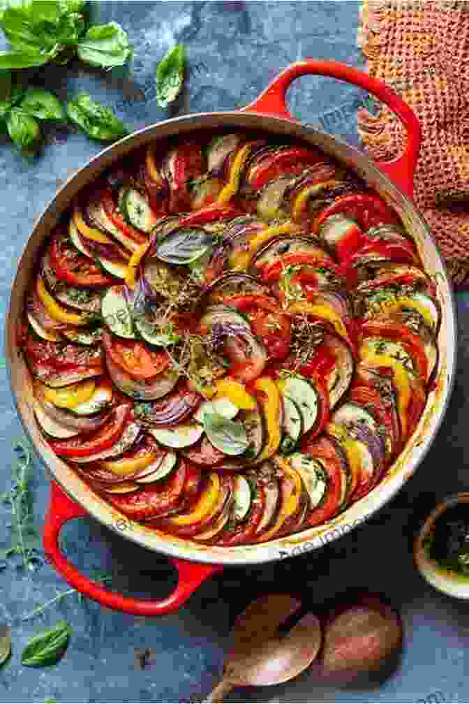 A Plate Of Ratatouille, A Traditional Provençal Dish Made With Stewed Vegetables Such As Tomatoes, Eggplant, Zucchini, Onions, And Peppers. Famous Iconic French Dishes: French Cuisine: French Culinary Phrases