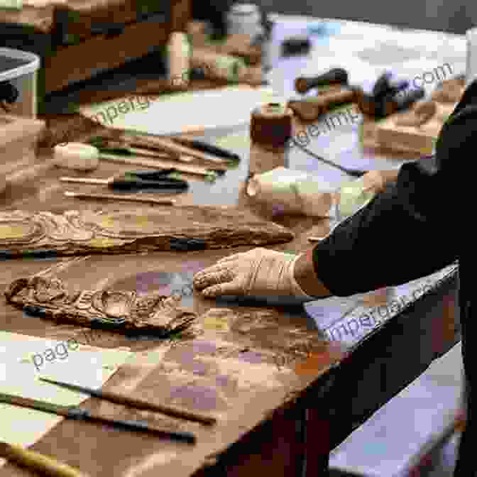 A Skilled Artisan Meticulously Restoring A Wooden Cabinet, Demonstrating The Art And Science Of Antique Restoration. Rugs: Oriental And Occidental Antique Modern A Handbook For Ready Reference