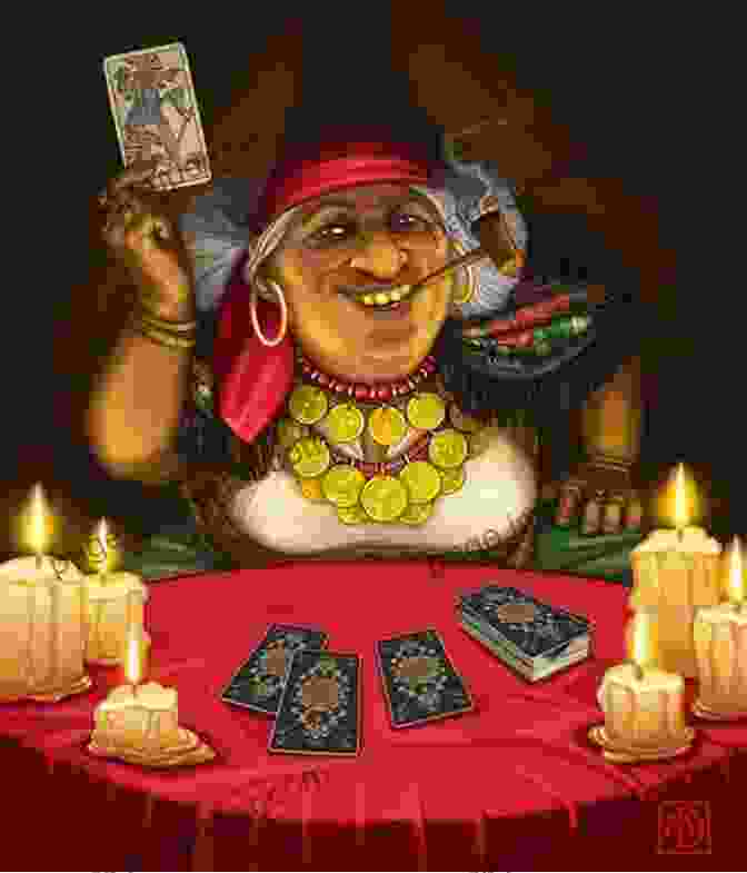 A Wise Old Gypsy Fortune Teller Reads A Woman's Palm, Her Eyes Reflecting Ancient Wisdom. Buckland S Of Gypsy Magic: Travelers Stories Spells And Healings