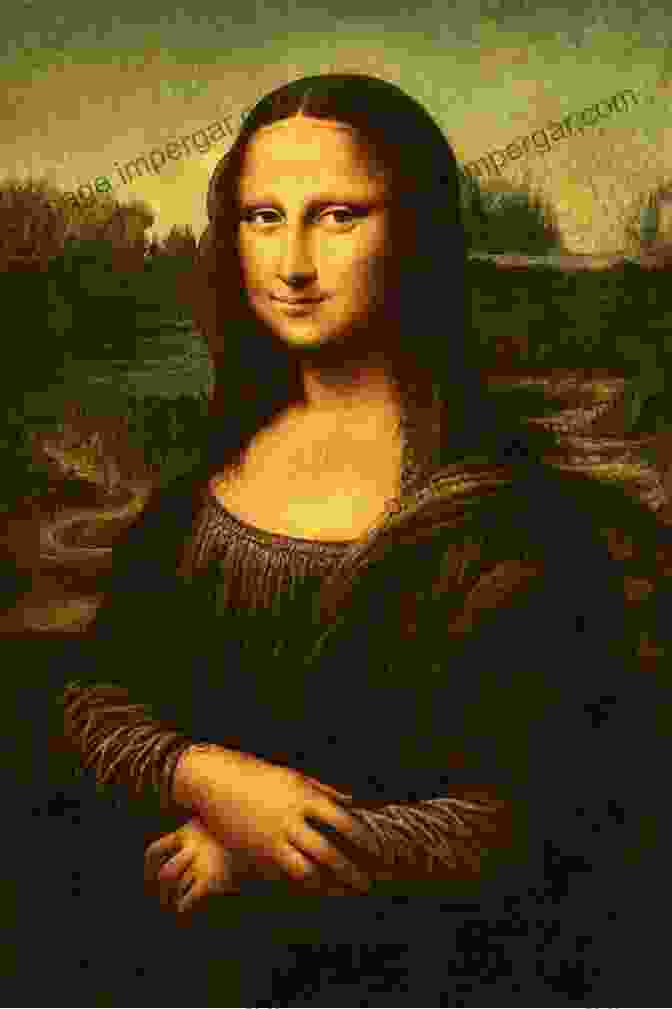 Close Up Of Leonardo Da Vinci's 'Mona Lisa' Painting With Magnifying Glass Revealing Hidden Brushstrokes And Details MATERIAL WITNESS: Media Forensics Evidence (Leonardo)