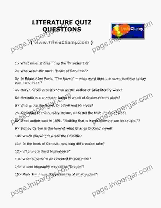 Literary Classics Quiz Question The Complete Quiz Book: 2000 Questions And Answers To Engage All Minds (The Great 5)