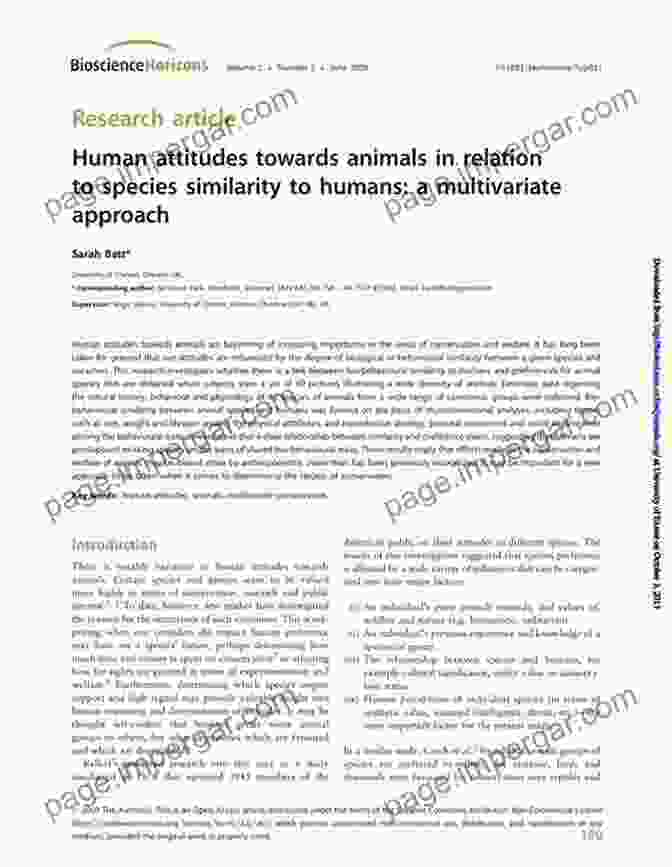 Visual Representation Of The Speciesism Bias In Human Attitudes Towards Animals Subhuman: The Moral Psychology Of Human Attitudes To Animals