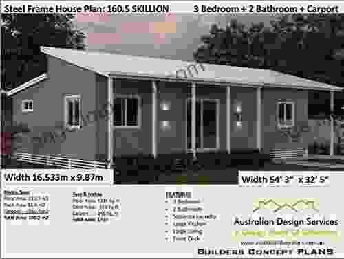 3 Bedroom House Plan 3 Bedroom 2 Bathroom 2 Car: Concept Plans Includes Detailed Floor Plan And Elevation Plans Small Home House Plan (house Plans Under 1500 Sq Ft)